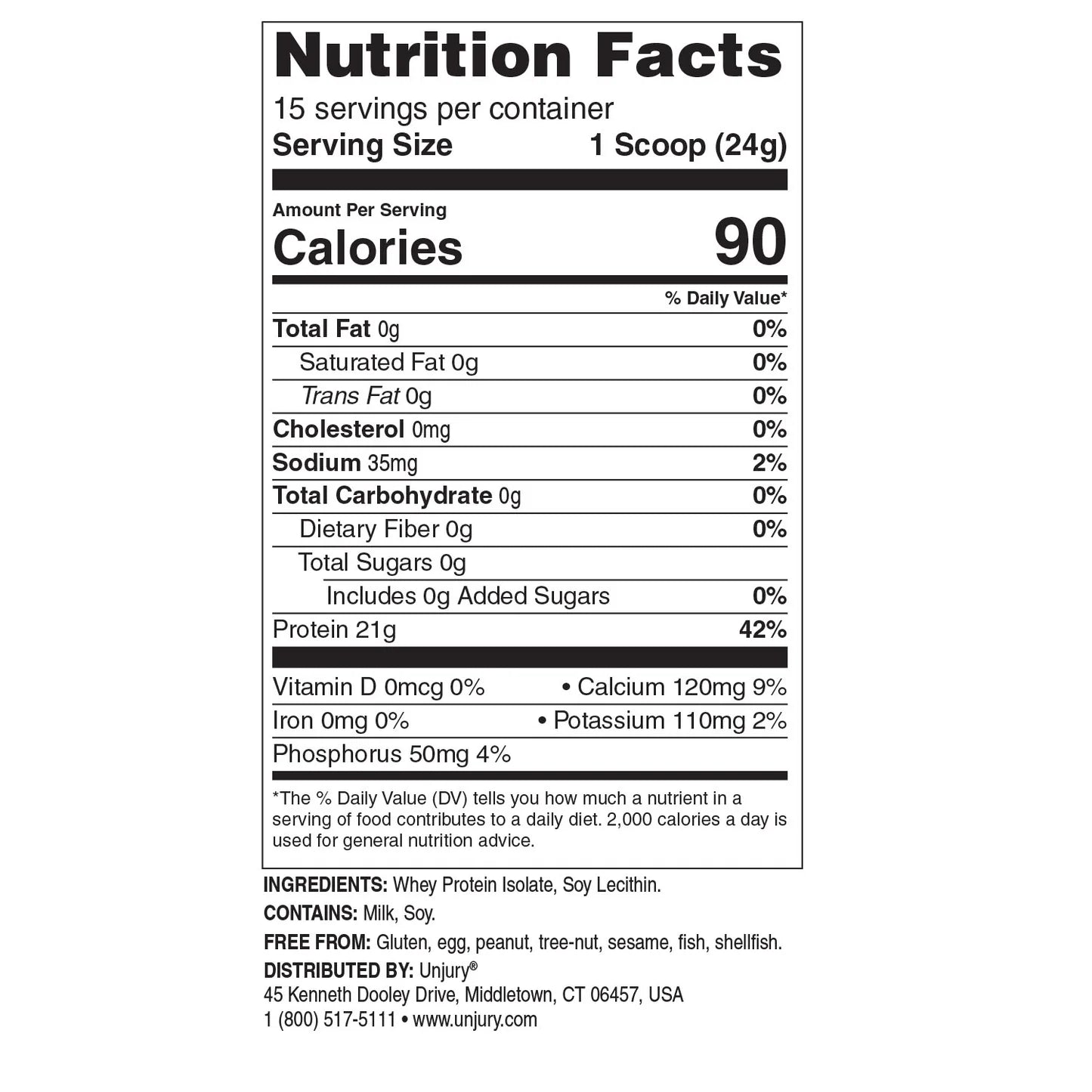 Protein Powder, Unflavored (15 servings)