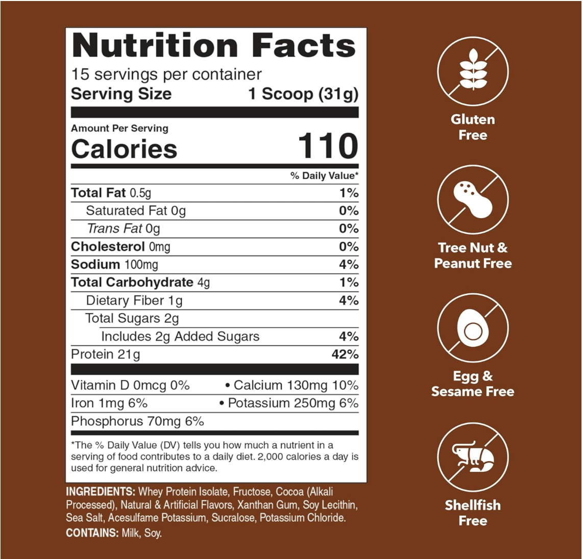 Protein Powder, Classic Chocolate (15 servings)