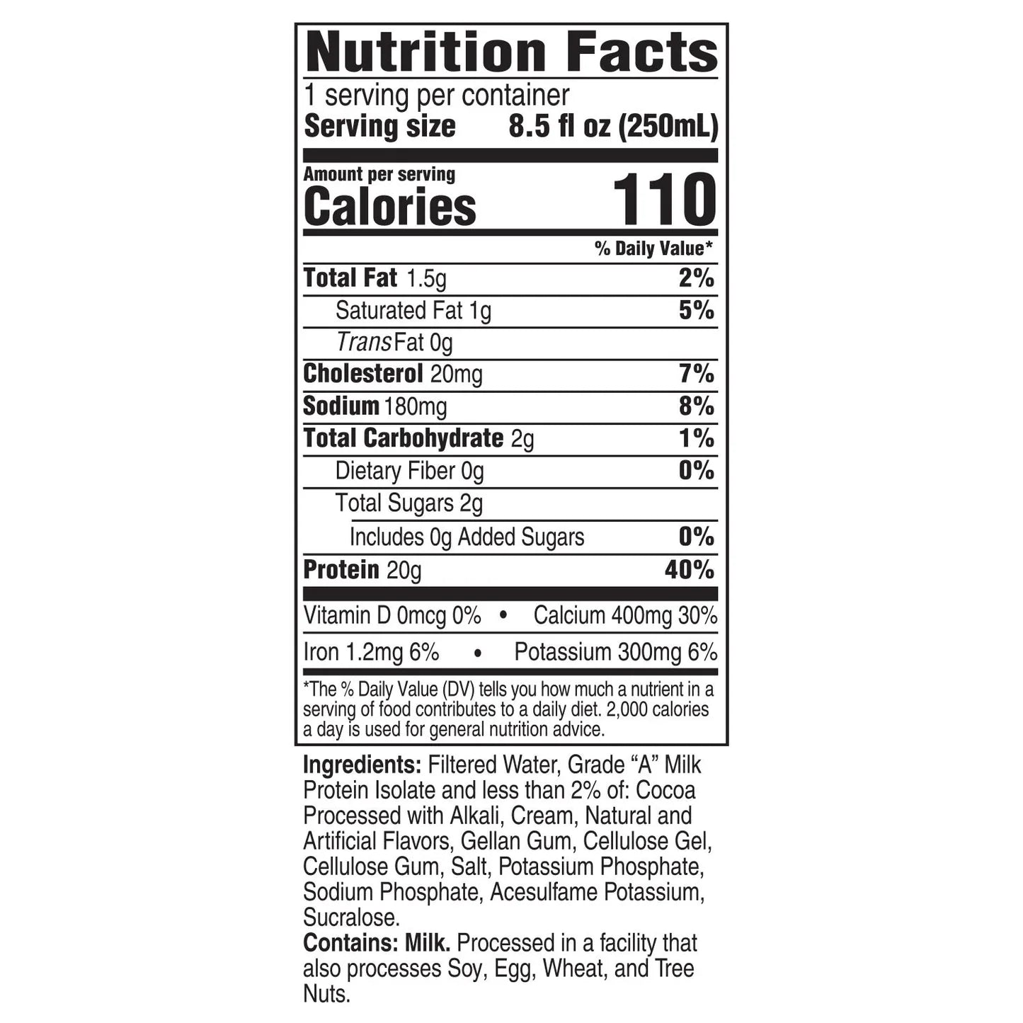 Ready to Drink Protein Shake, Rich Chocolate (12-pack)