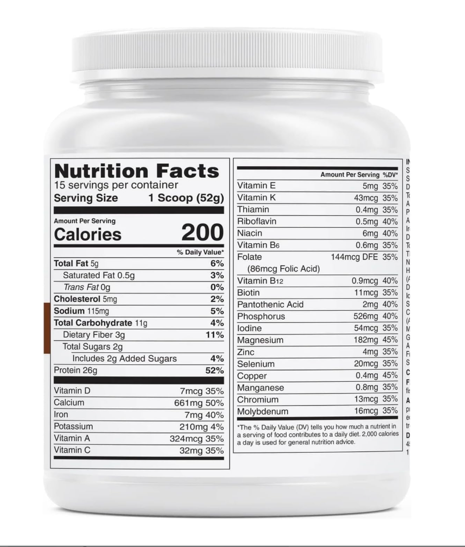 Meal Replacement Protein, Artisan Chocolate (15 Servings)